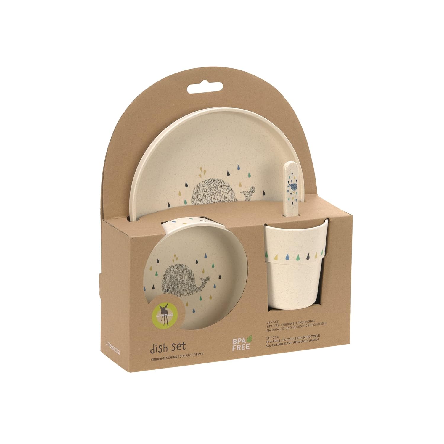 Thumbnail 6 de LÄSSIG Kindergeschirr Set Little Water Whale – Teller, Becher, Schälchen und Löffel, BPA-frei