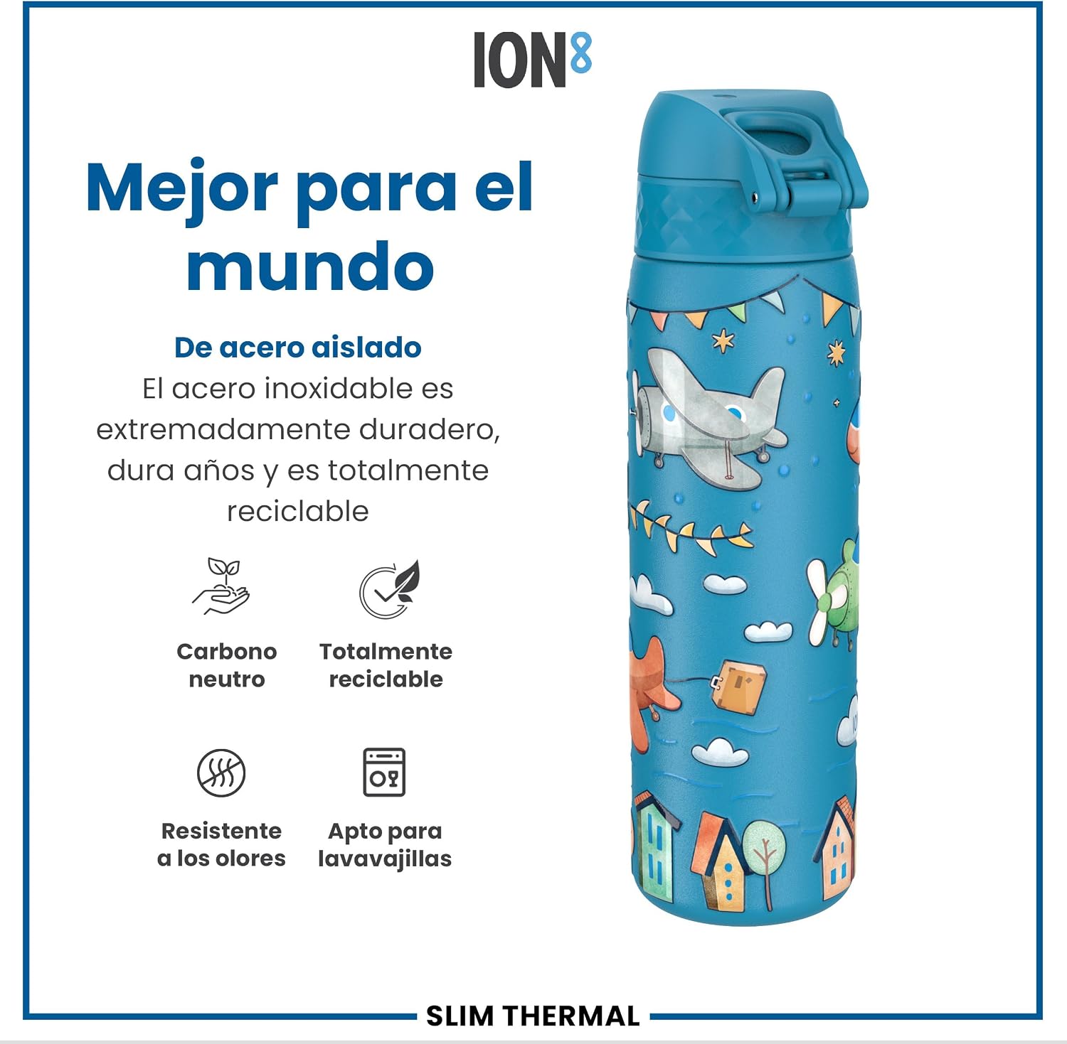Thumbnail 4 de ion8 Botella Térmica de Acero Inoxidable 500ml ✈