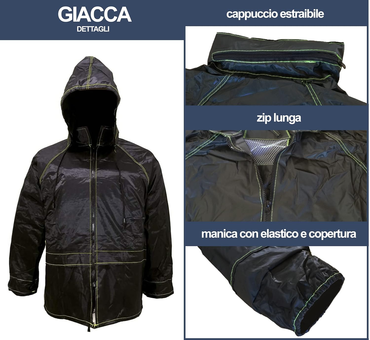 Detalle de Auto Accessori Lupex CI_tuta-bag – wodoodporny kombinezon motocyklowy z PVC