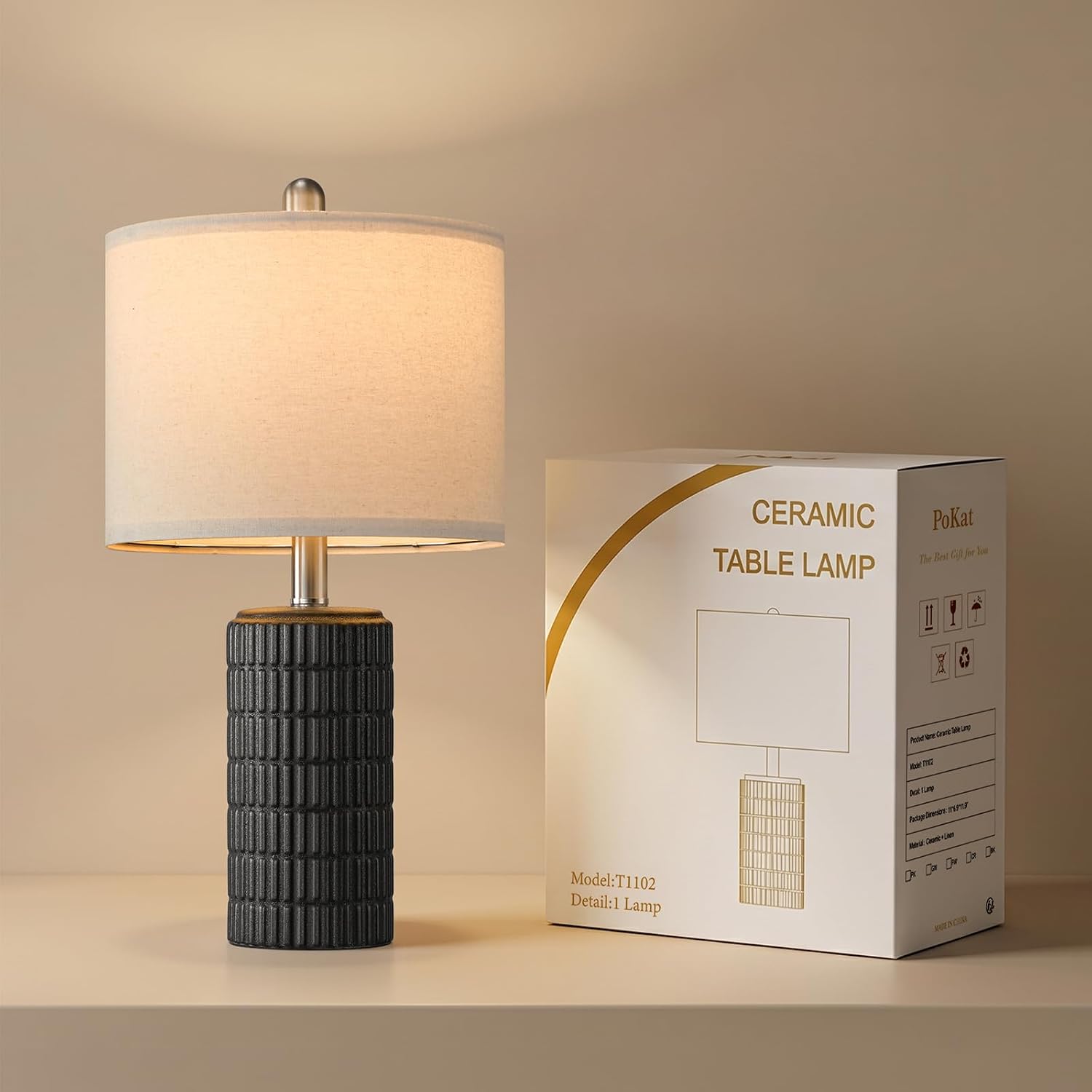 Detalle 2 de PoKat Table Lamp, 21-inch