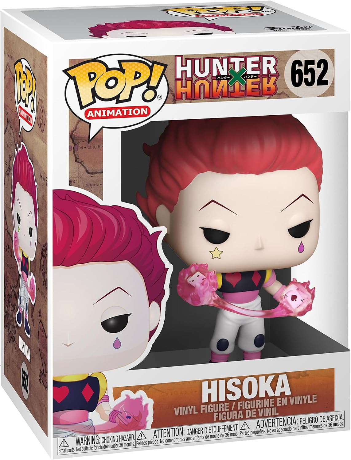 Detalle de FUNKO POP! ANIMATION ハンター×ハンター ヒソカ ビニール製フィギュア・ウィンドウボックス入り