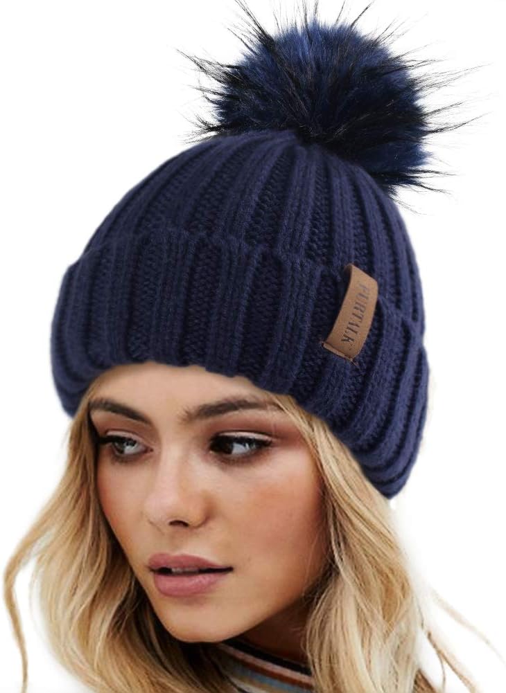 Detalle 1 de FURTALK Women's Knit Beanie, Acrylic