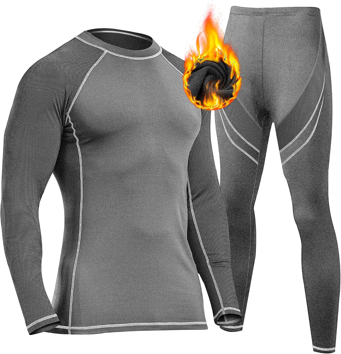 Thumbnail 6 de UNIQUEBELLA Mens Thermal Underwear Set fleece-lined base layer