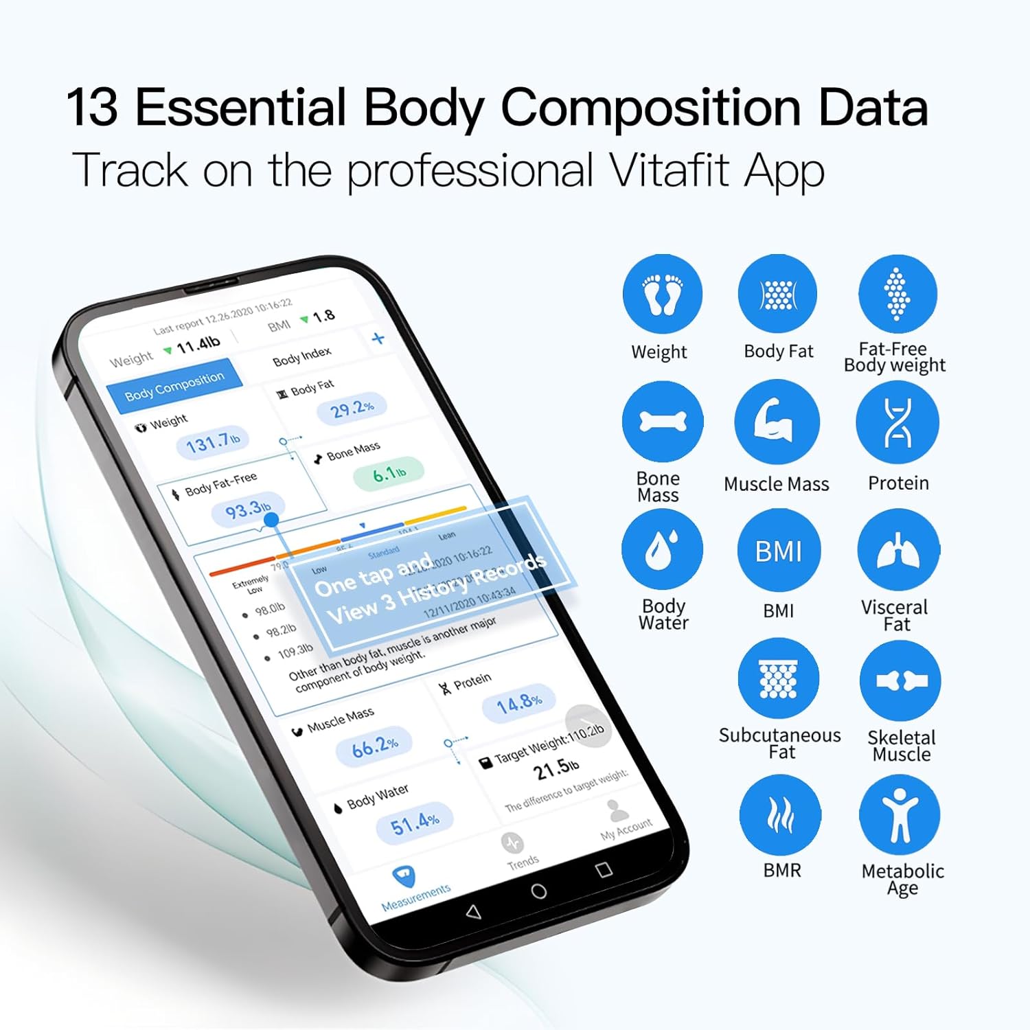 Thumbnail 2 de Vitafit Smart Bathroom Scales 28st — body composition ⚖