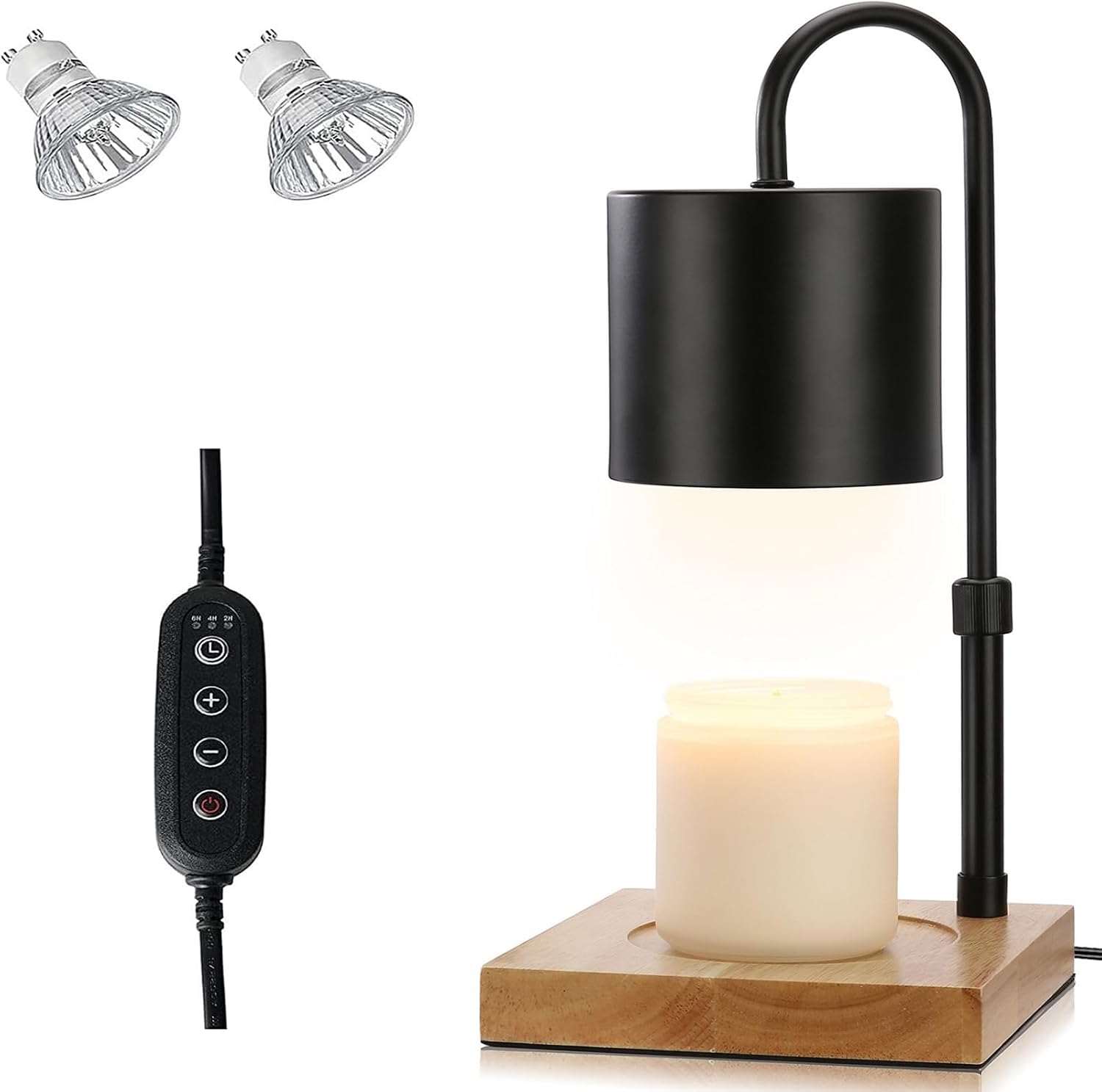 Detalle de MQFORU D03AA001-Y Candle Warmer Lamp with Timer, Dimming and Adjustable Height