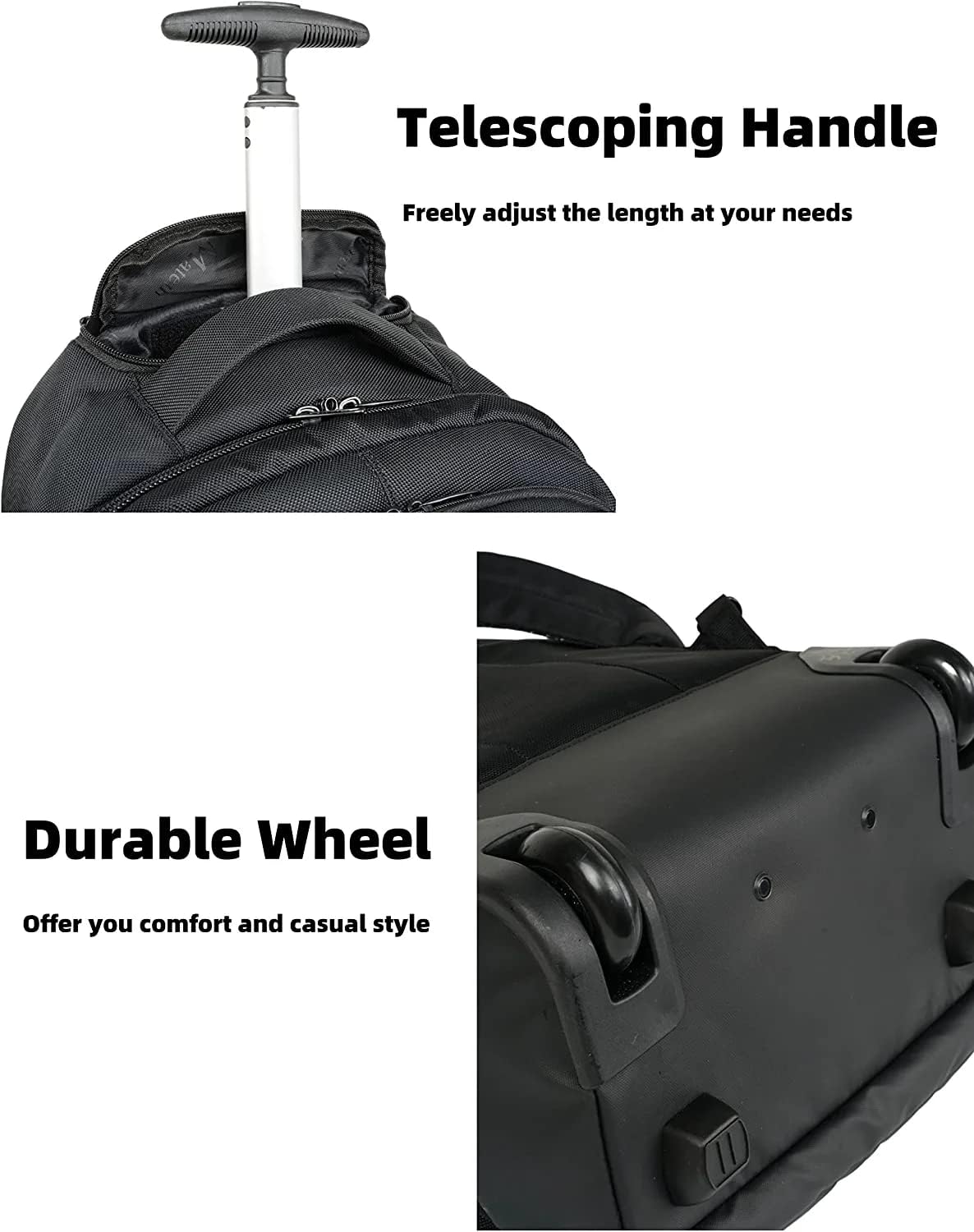 Detalle de MATEIN Reisetasche 18 Zoll Laptop-Trolley