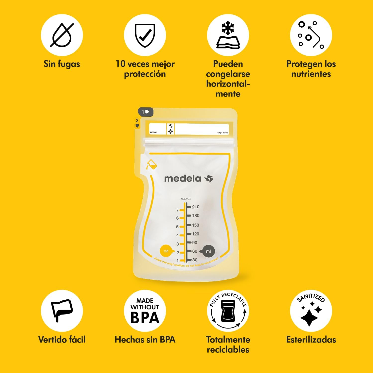 Thumbnail 2 de Medela Easy Pour bolsas 210 ml