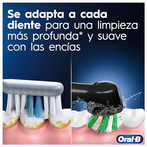 Detalle 2 de Oral-B Vitality PRO: Cepillo de Dientes Eléctrico Recargable con 3 Modos y Temporizador (Lila)