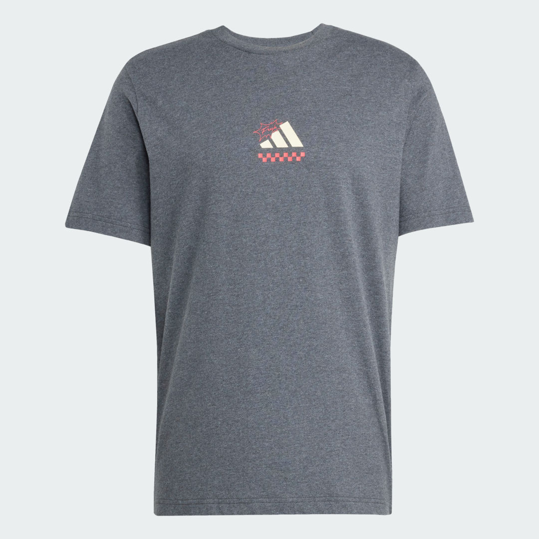 Thumbnail 3 de Adidas Camiseta Lounge Pizza Graphic Gris