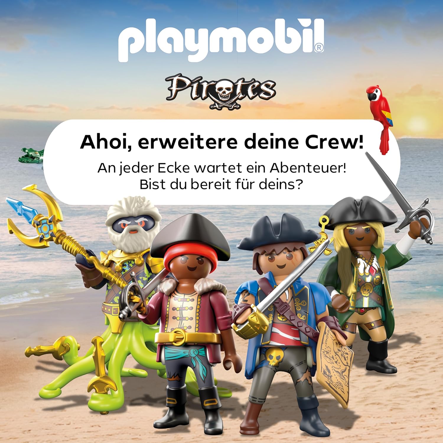 Detalle 2 de PLAYMOBIL Pirates Gefahr durch Riesenhai – Piratenspielzeug 71793
