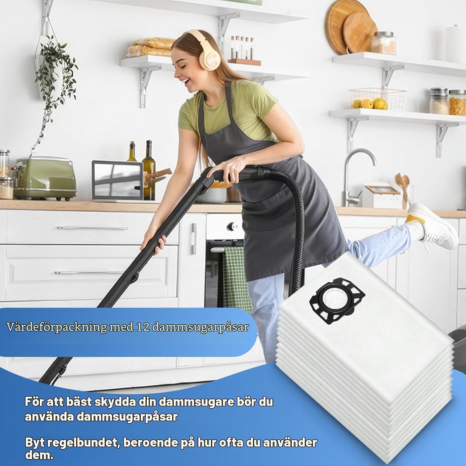 Thumbnail 6 de Leavans Karcher 357-12 dammsugarpåsar KFI 357, 12-pack i polyester