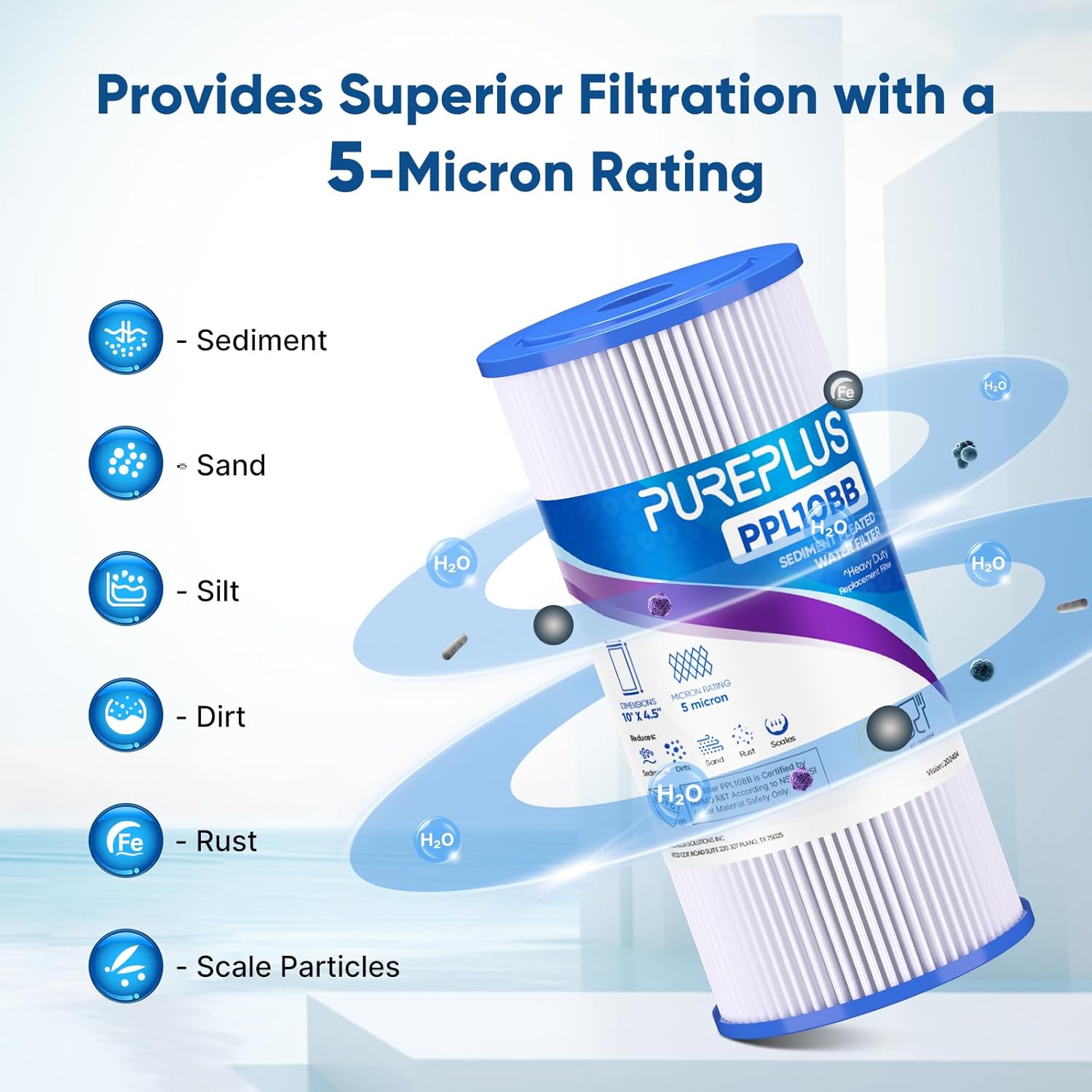 Thumbnail 3 de PUREPLUS 5-Micron Whole House Filter
