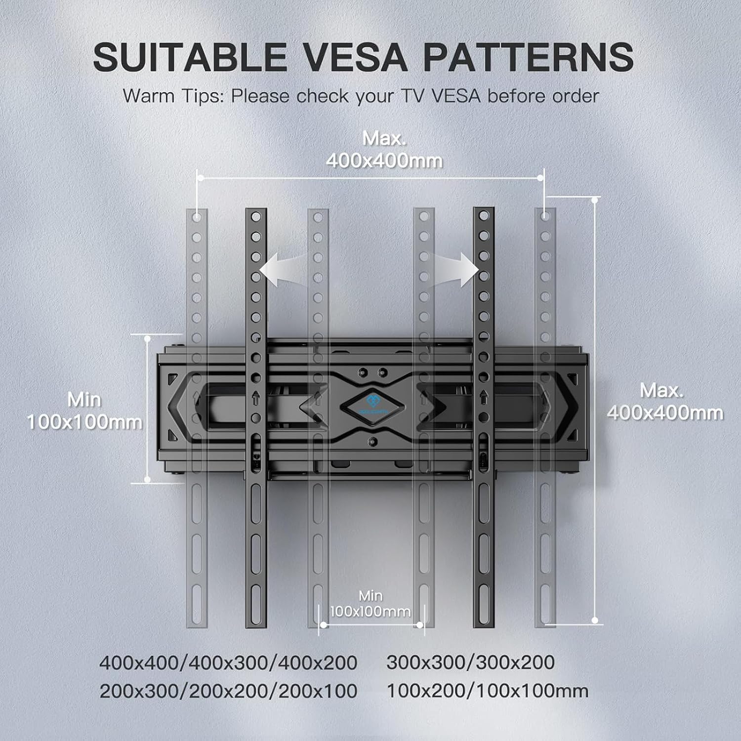 Thumbnail 1 de PERLESMITH TV Wall Bracket 45kg capacity