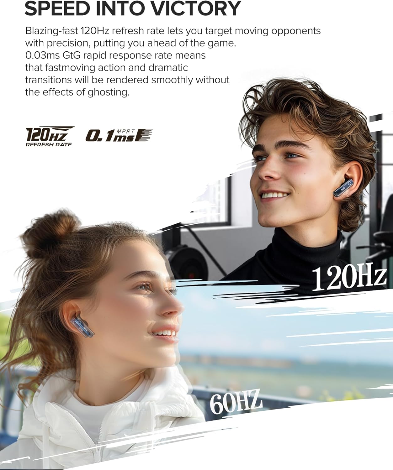 Thumbnail 2 de UPERFECT QLED 24" 120Hz Portable Monitor (1080P, 125% sRGB, 400 nits) with Stand & VESA