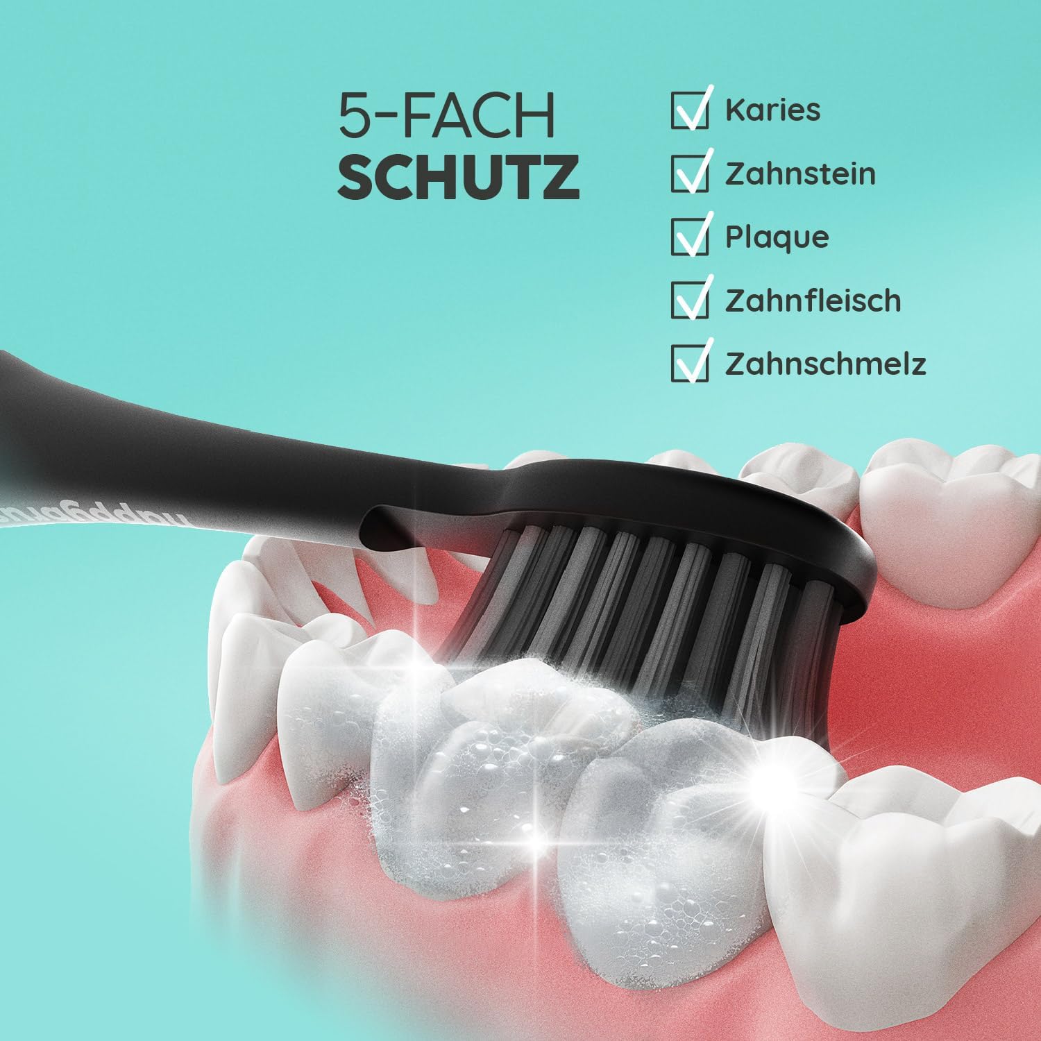 Thumbnail 2 de happybrush SuperBlack Aktivkohle Zahnpaste
