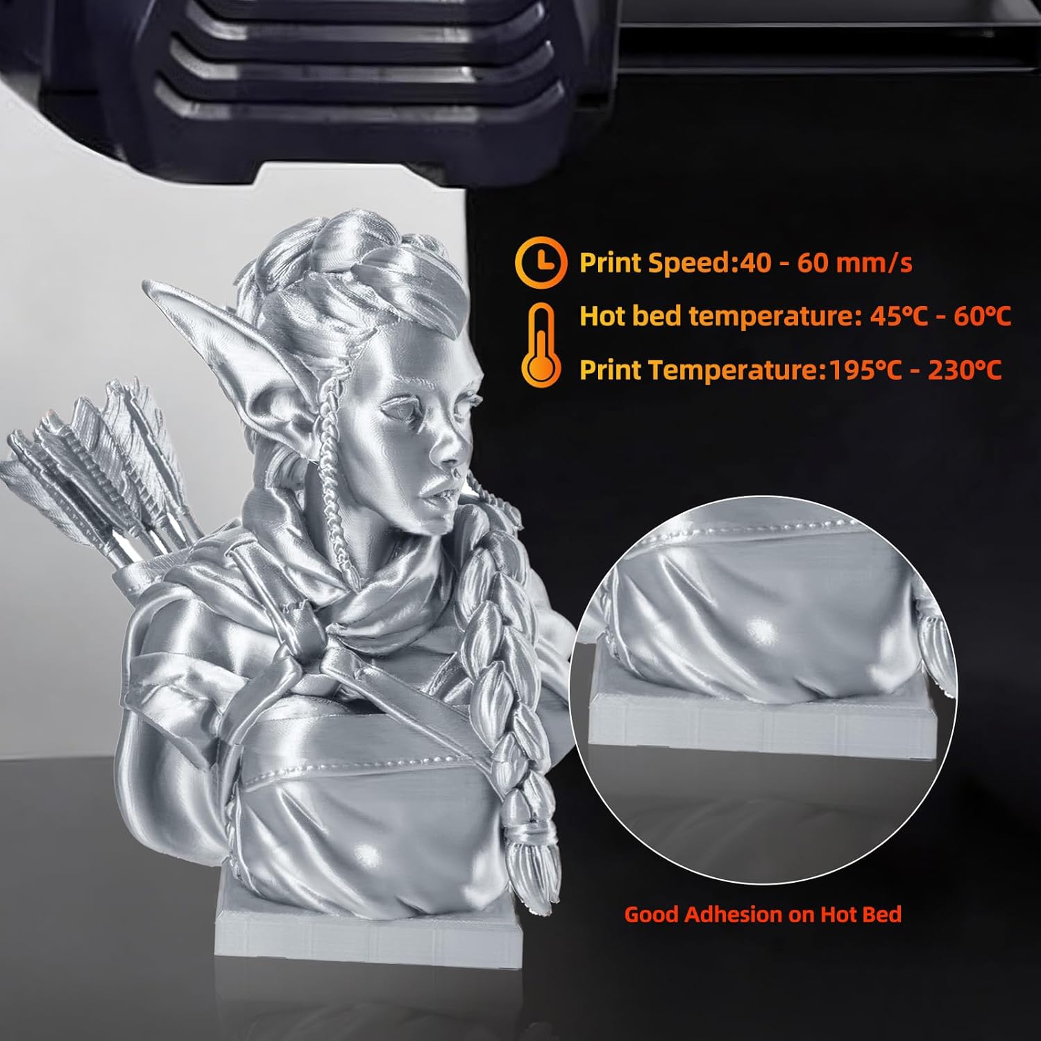 Thumbnail 3 de GIANTARM PLA Filament 1,75 mm „Marmor“, 1 kg Spule für FDM-3D-Drucker