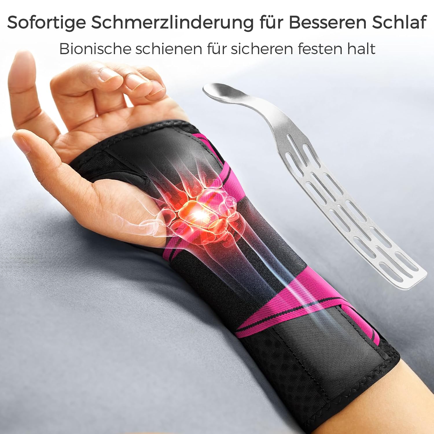 Thumbnail 1 de FREETOO Leicht-Passform Handgelenkstütze mit Bio-Karpaltunnel-Schiene – Allround-Orthese für RSI, Sehnenscheidenentzündung und mehr