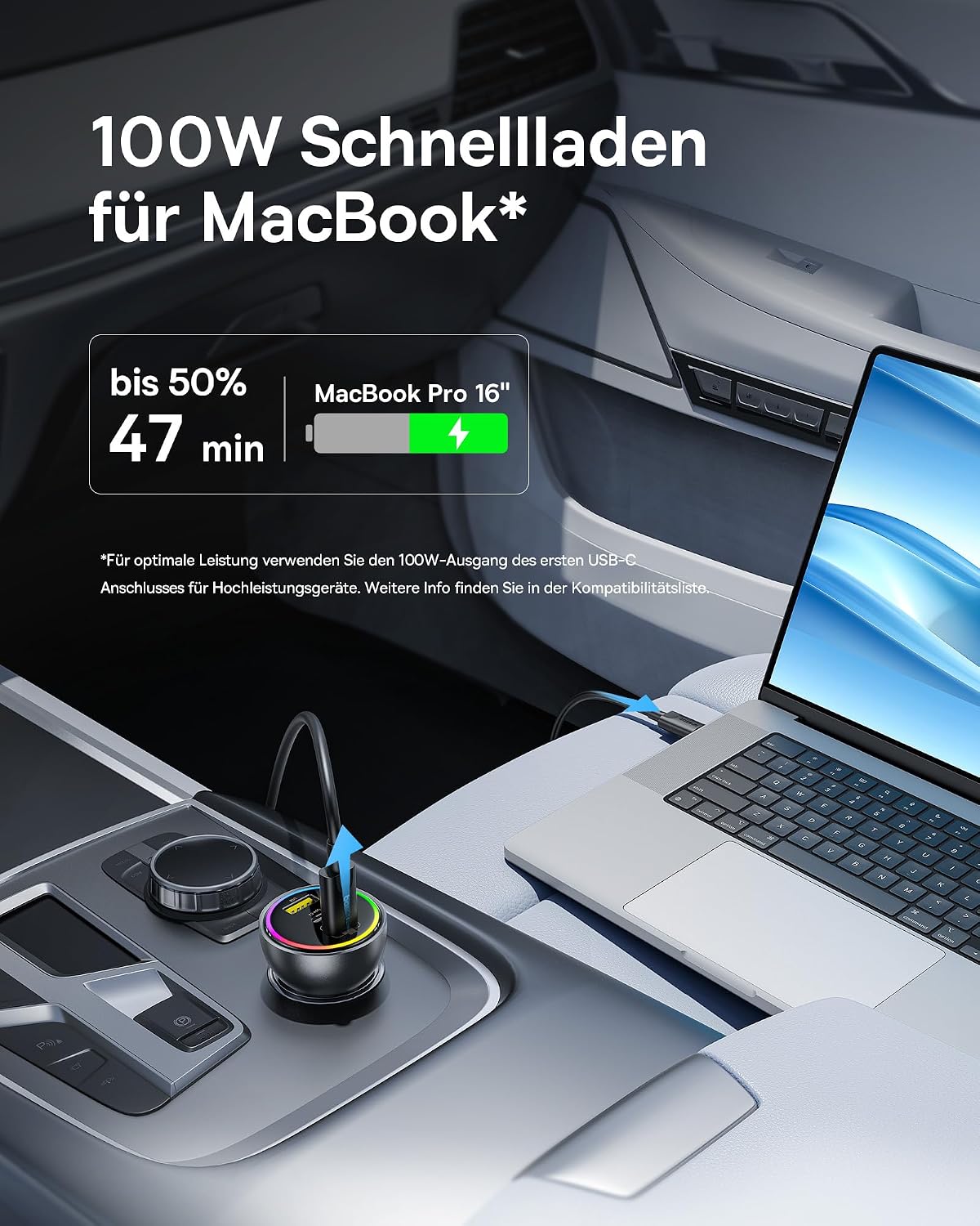 Thumbnail 2 de Baseus 152.5W Zigarettenanzünder USB-C 3 Ports – Hochleistungs-Ladegerät für Auto