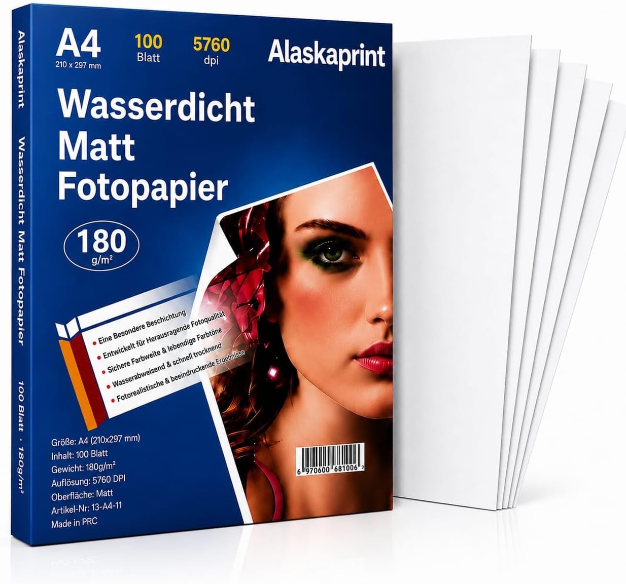 Fotopapier A4 Matt 180 g/m² 100 Blatt