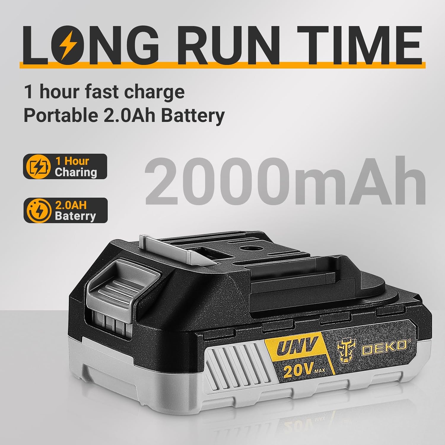 Thumbnail 3 de DEKOPRO 20V Cordless Reciprocating Saw with 2 Ah Battery Pack and Blades
