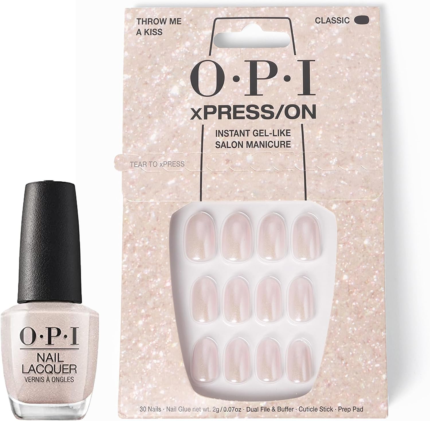 Thumbnail 6 de OPI xPRESS/ON Press On Nails – Black, Red & Pink Opaque Shades (30 Pcs)