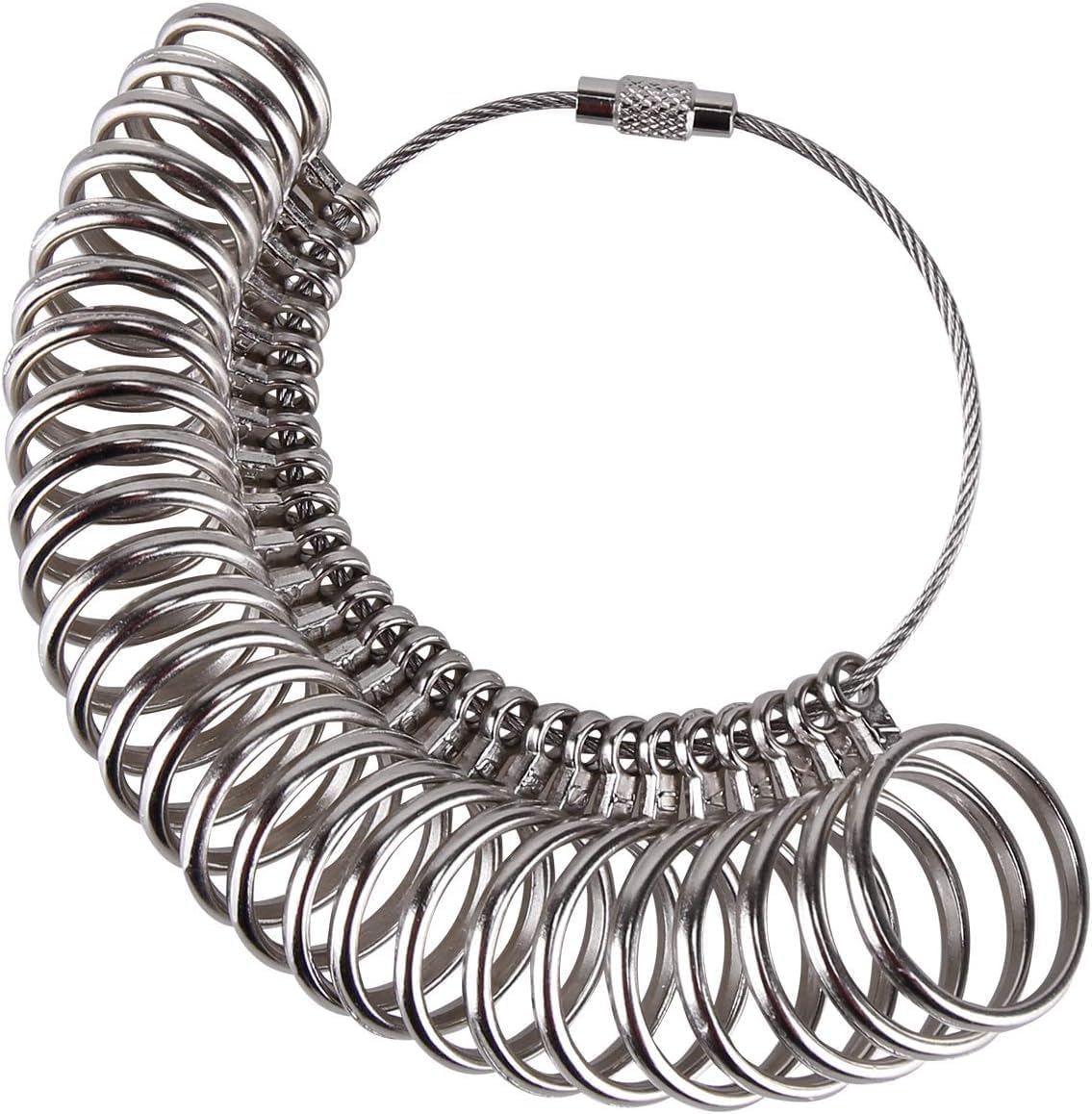 Thumbnail 6 de DoGeek Ring Sizer: metal steel ring measurement scales for UK sizes A-Z