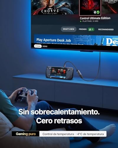 Detalle de INIU Adaptador USB‑C a HDMI con LED Inteligente, 4K@60Hz y Certificación HDMI Oficial