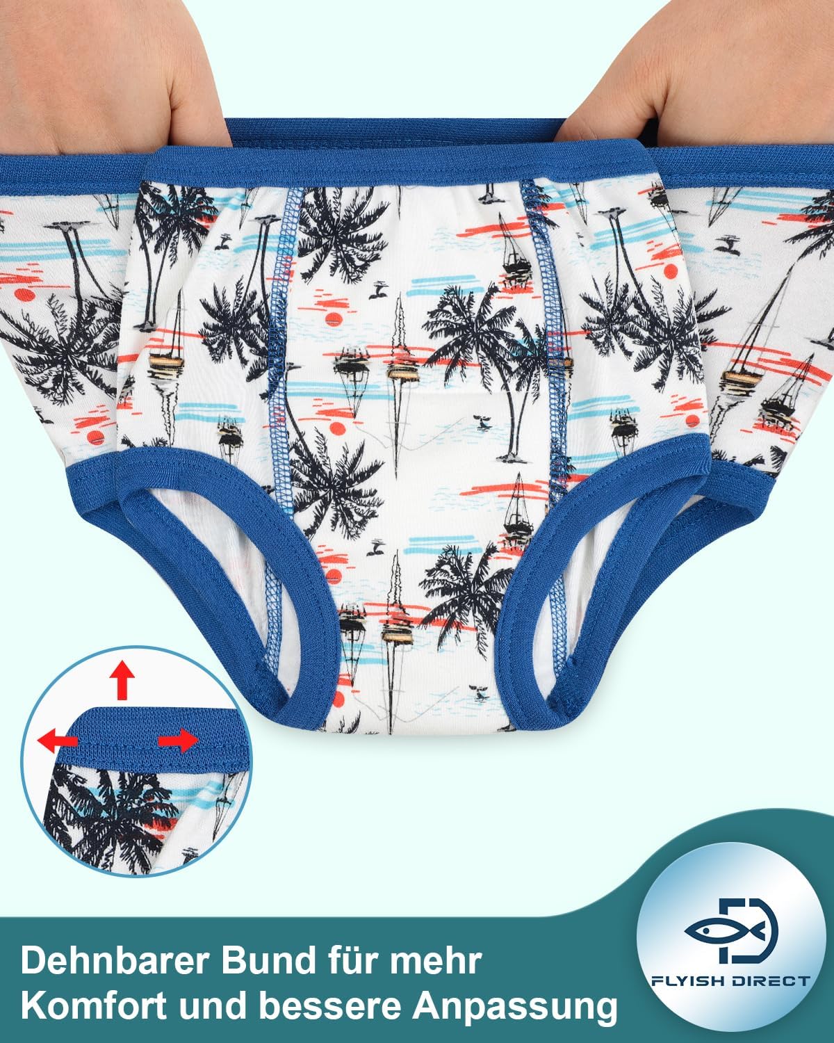 Detalle 2 de Flyish Direct Baby Trainerhosen Töpfchentraining – 8er Pack, 2T–7T, waschbar und wiederverwendbar