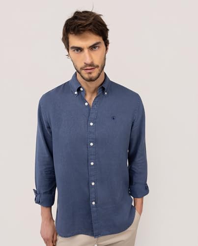 Thumbnail 6 de El Ganso Camisa Lino Garment Dyed Button Down Marino