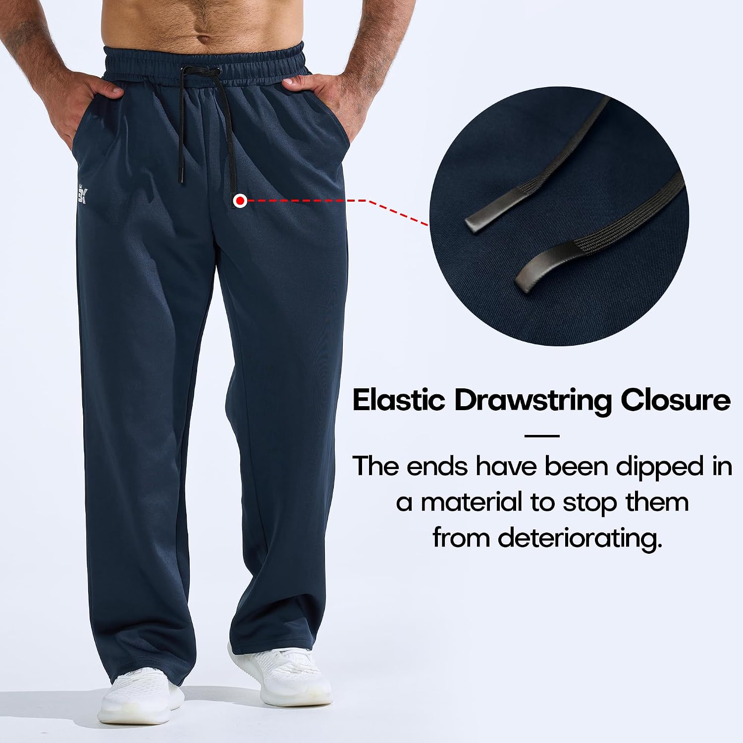 Thumbnail 5 de BROKIG Mens Oversized Gym Tracksuit Bottoms with Zip Pocket