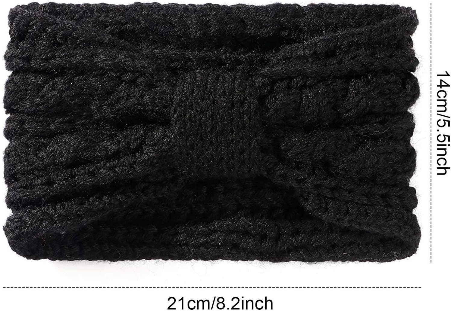 Detalle 2 de DRESHOW Stirnbänder Damen Winter-Set (4 Stück) aus 100% Acrylwolle mit Turban-Style