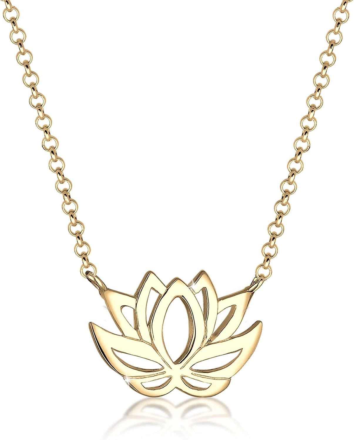 Detalle de Halskette Lotusblume 925 Sterling Silber 45 cm