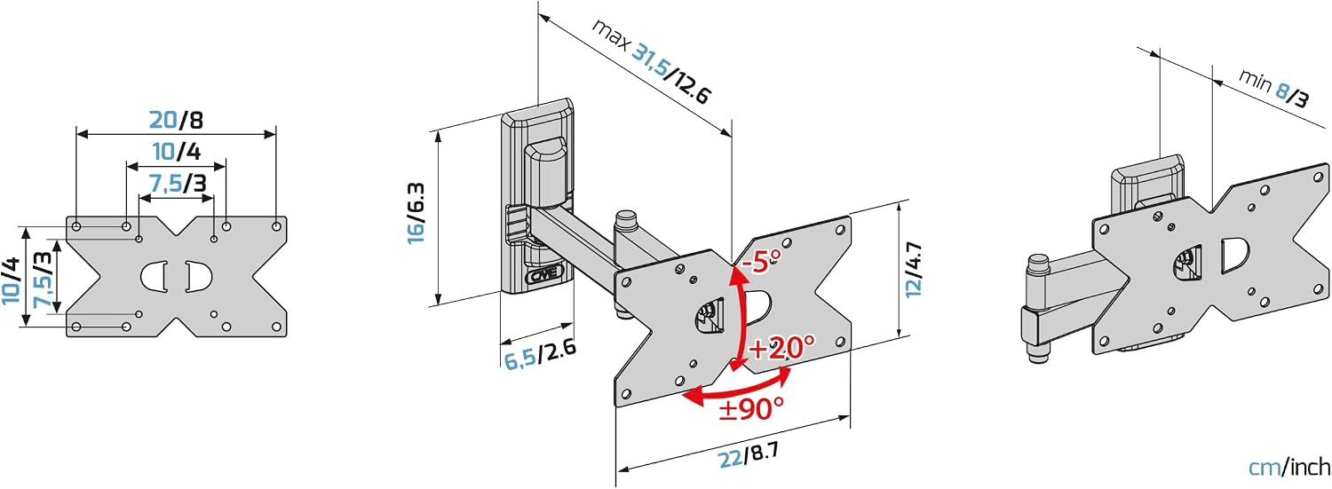 Detalle de Meliconi - Soporte para TV Ajustable