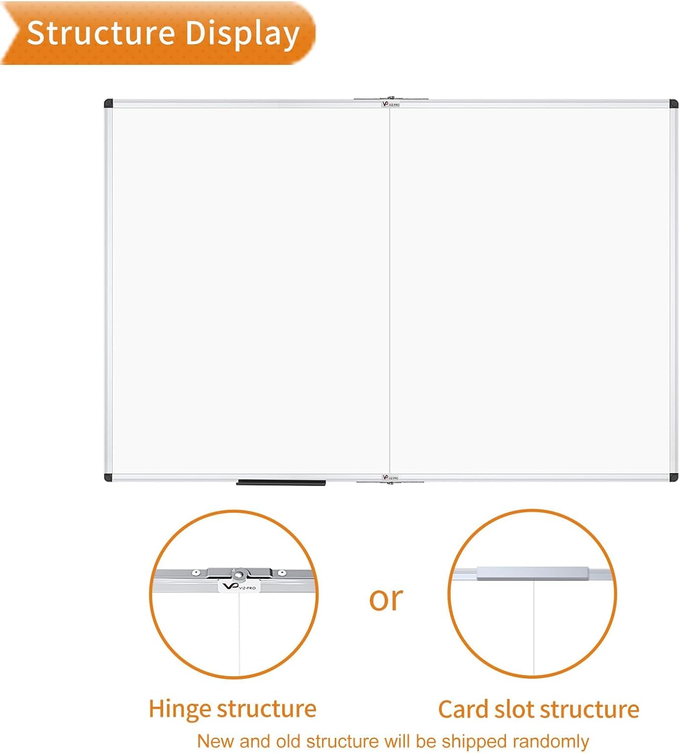 Detalle de VIZ-PRO Magnetic Whiteboard 72 x 48 Inches