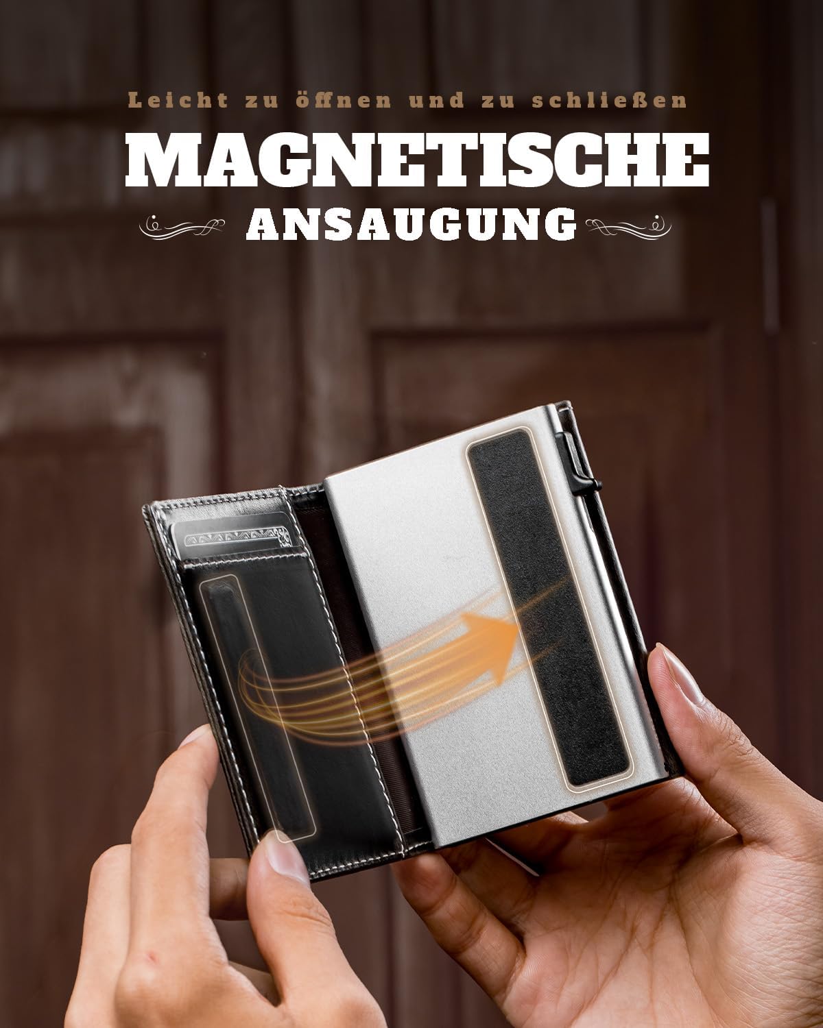 Detalle 2 de DODENSHA MagSnap Geldbörse Slim RFID
