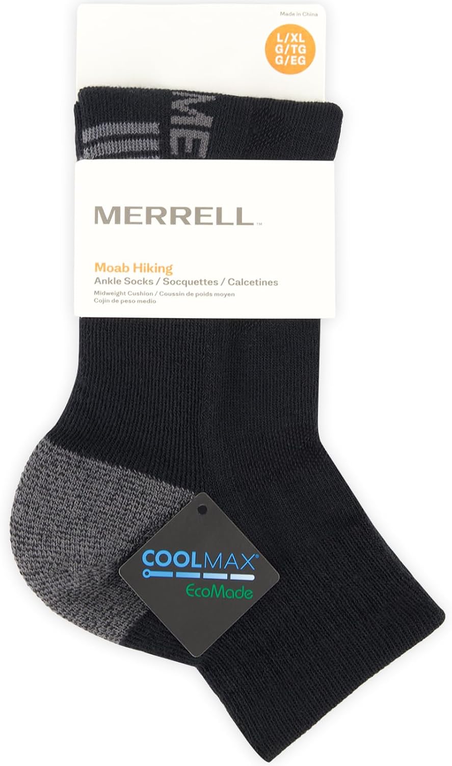 Detalle 2 de Chaussettes de randonnée Merrell Moab, épaisseur moyenne – confort durable pour l’aventure