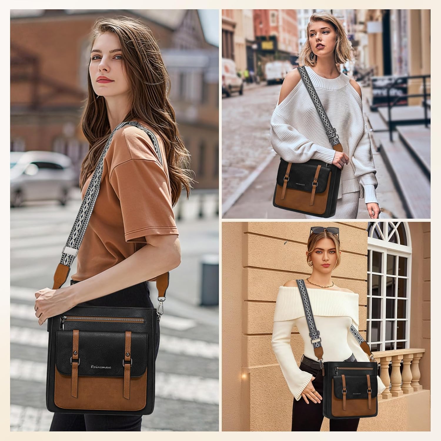 Thumbnail 5 de RAINSMORE Umhängetasche Damen Mittelgroß