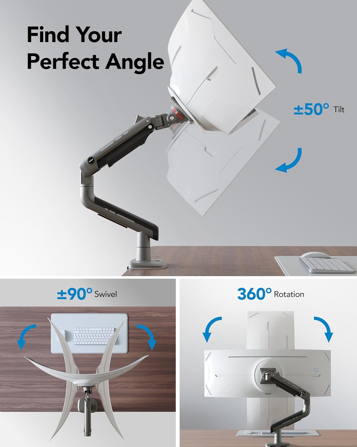 Thumbnail 3 de HUANUO TitanLift Monitor Arm 44 lbs