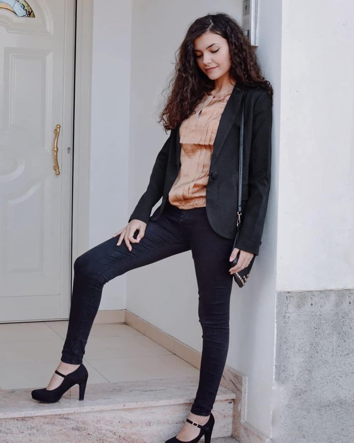 Thumbnail 3 de LookbookStore Womens Notched Lapel Pockets Button Work Office Blazer Jacket Suit