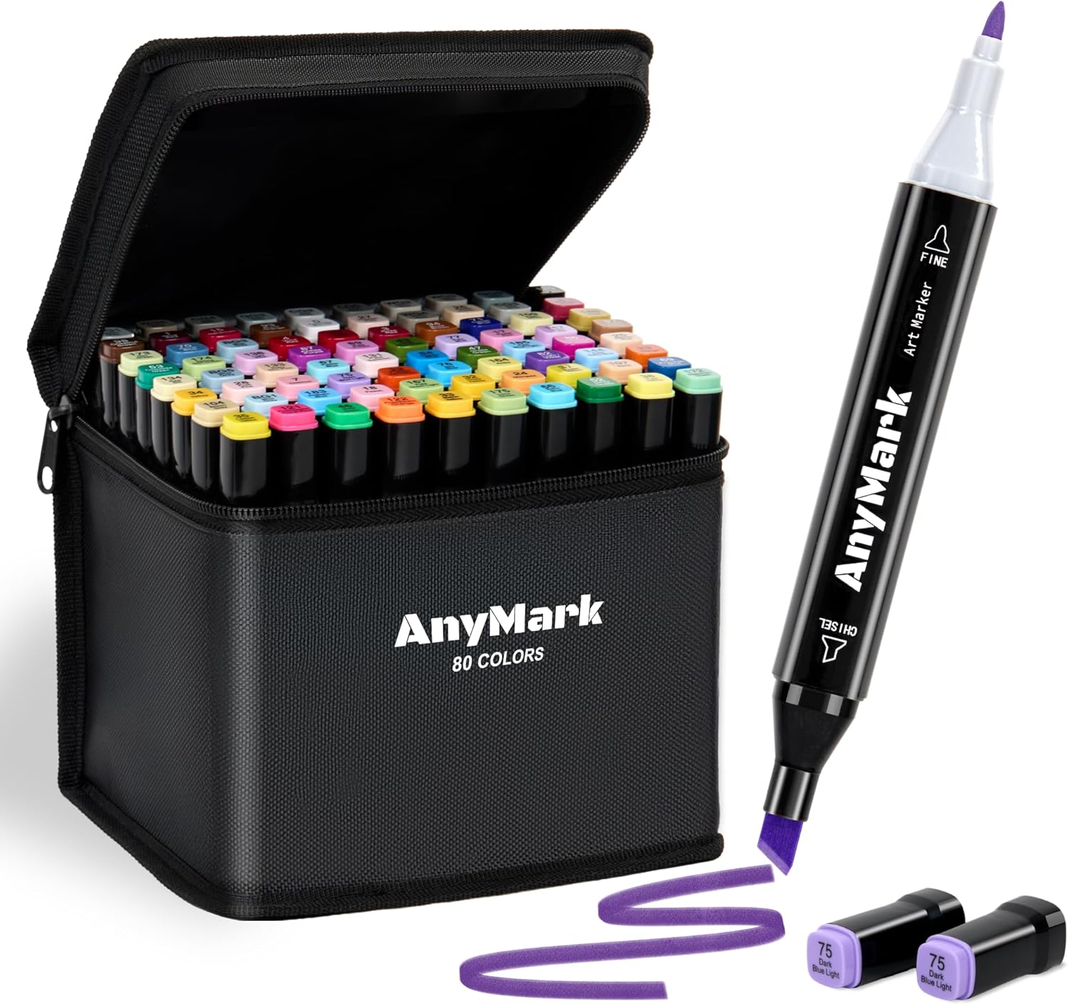 AnyMark Rotuladores de Alcohol 80 Colores 🎨