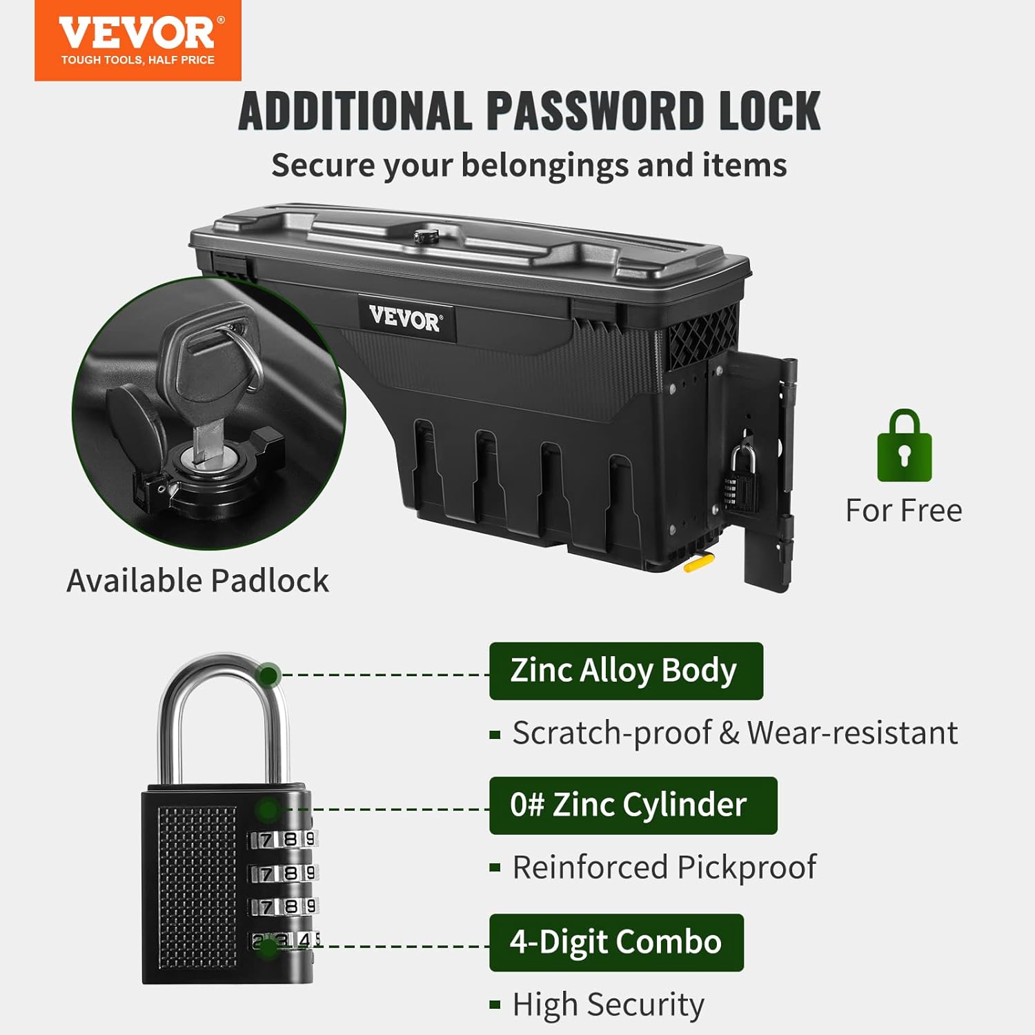 Thumbnail 2 de VEVOR Boîte de rangement pour lit de camion 25 L