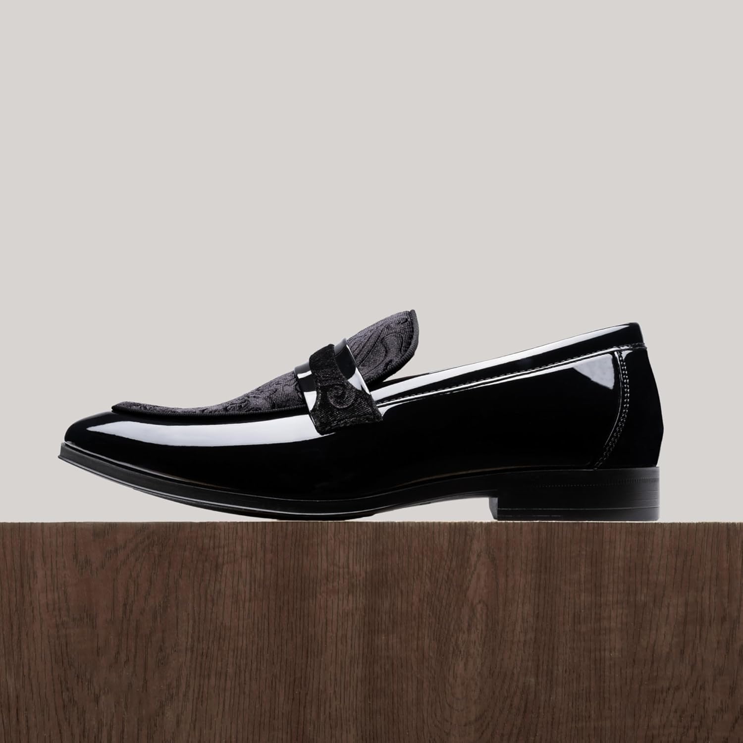 Thumbnail 2 de Bruno Marc Tuxedo Patent Loafers for Men