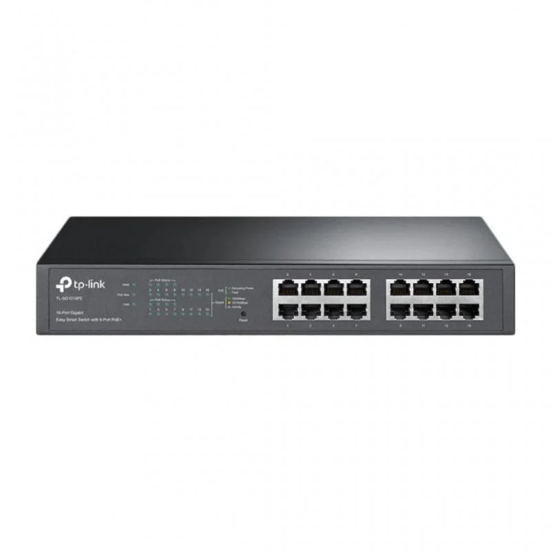 Detalle de TP-Link TL-SG1016PE: Switch gestionado de 16 puertos con 8 PoE+ para redes empresariales