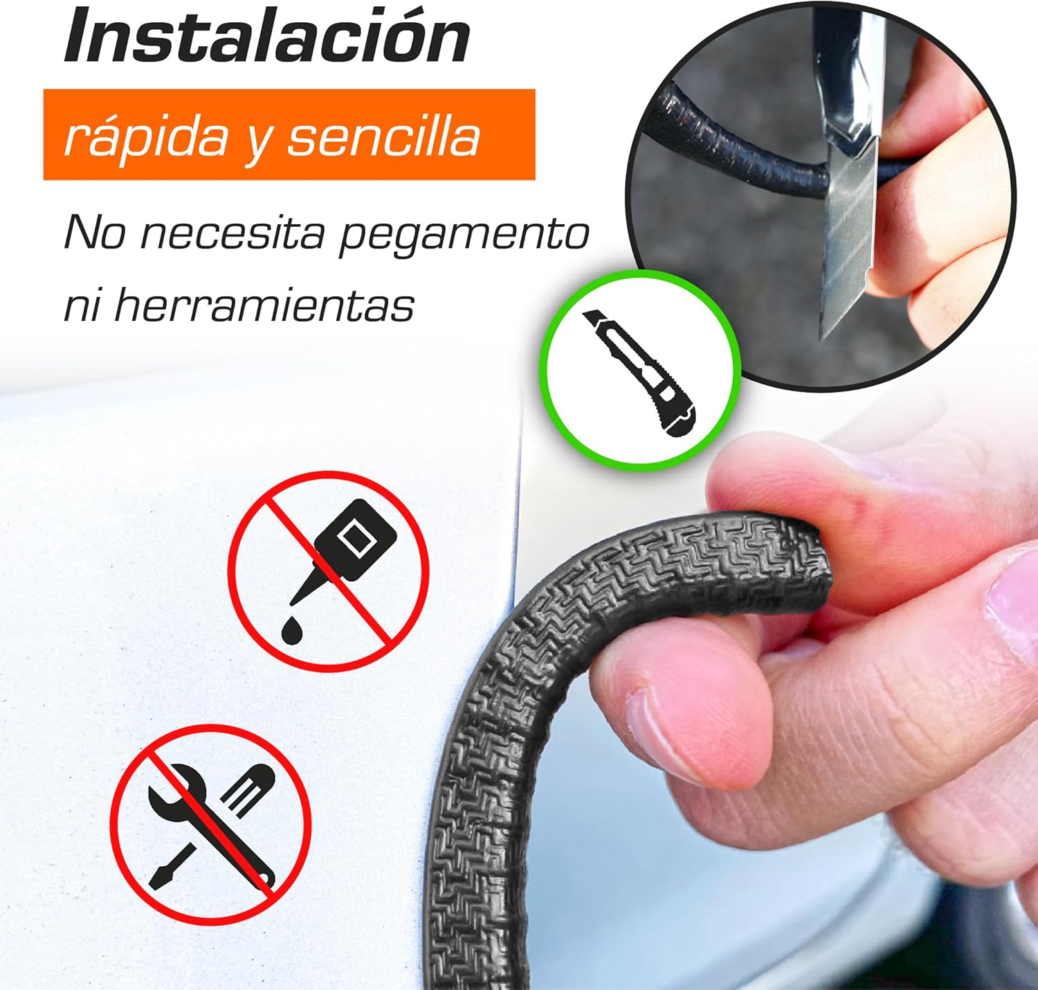 Detalle 2 de Upgrade4cars Protector Puertas Coche 6 Metros
