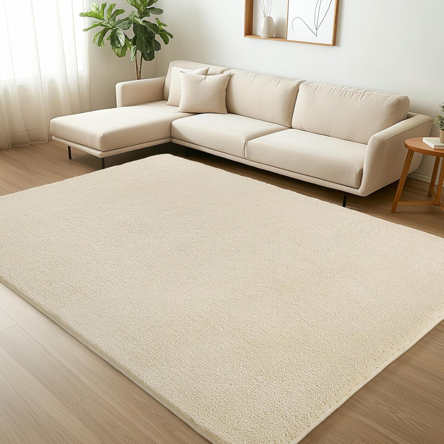 Thumbnail 6 de Sour Lemon Teppich Wohnzimmer 160x230 – Flauschiger, waschbarer Kurzflor-Teppich für Familie und Kinderzimmer