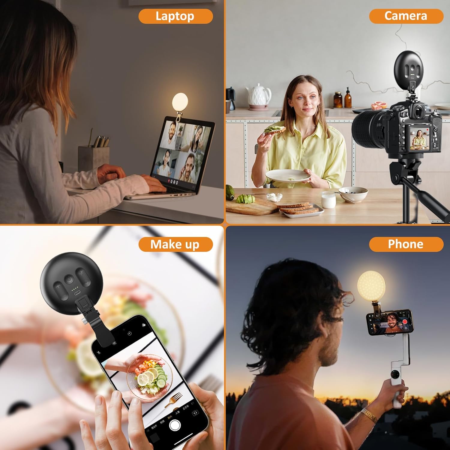 Thumbnail 4 de Anautin 60 LED Ring Light, Rechargeable 6500K