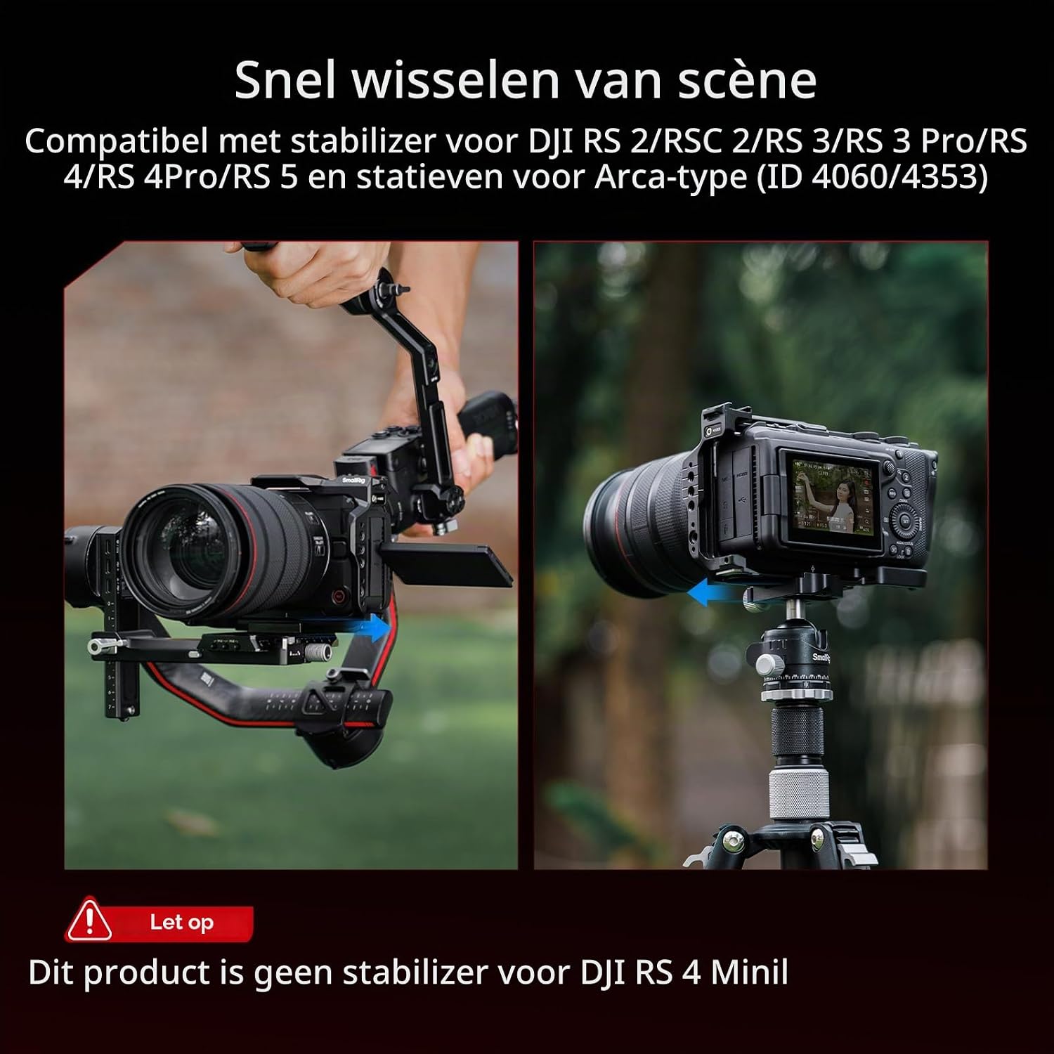 Detalle 2 de SMALLRIG HawkLock 6379 camerakooi voor Canon R6 V met Arca-plaat