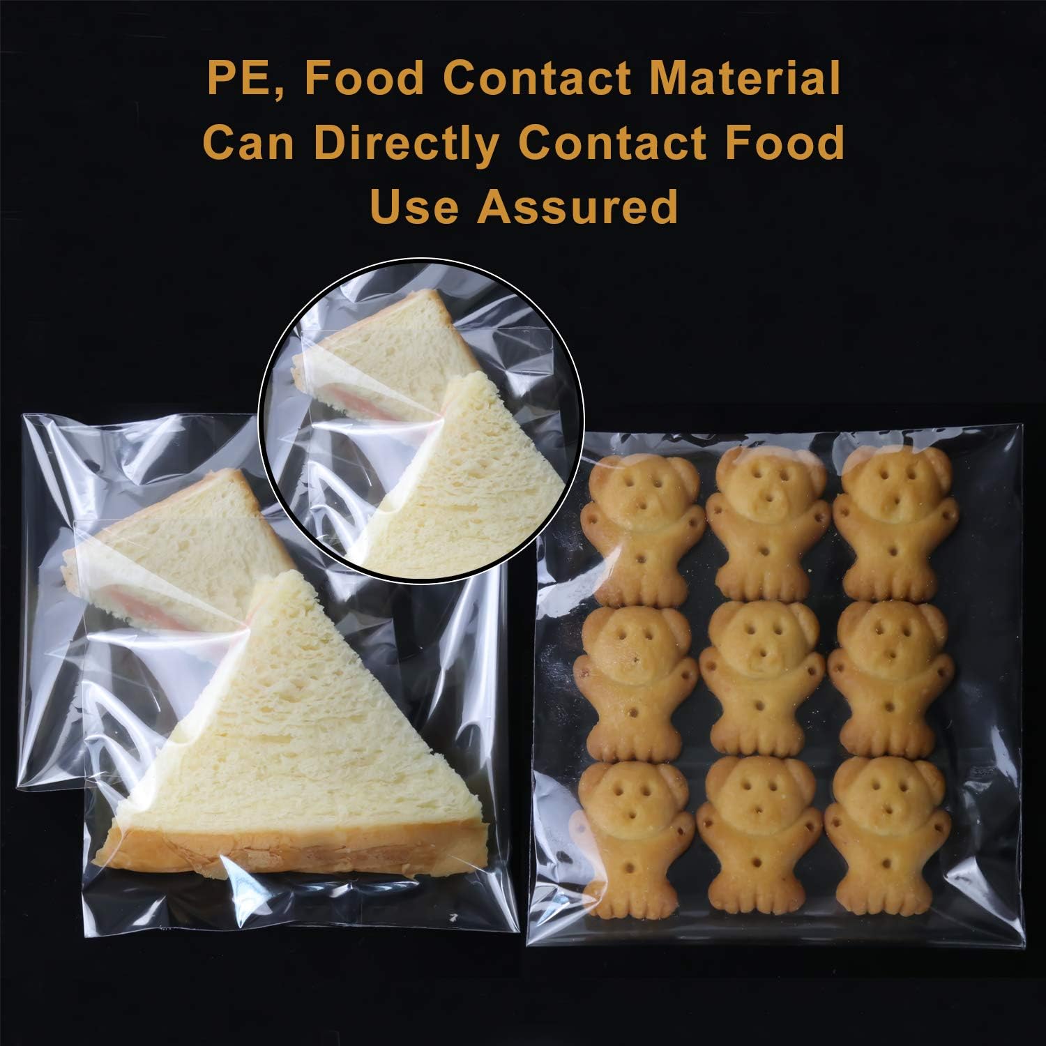 Thumbnail 5 de NEOACT Cello Bags-400p Clear Resealable Cellophane Bags, 4 x 4.73 in