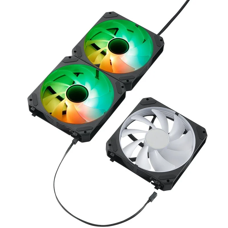 Detalle 2 de Abysm Arclight 2.0 ARGB Ventiladores 120mm PWM (Pack 3)