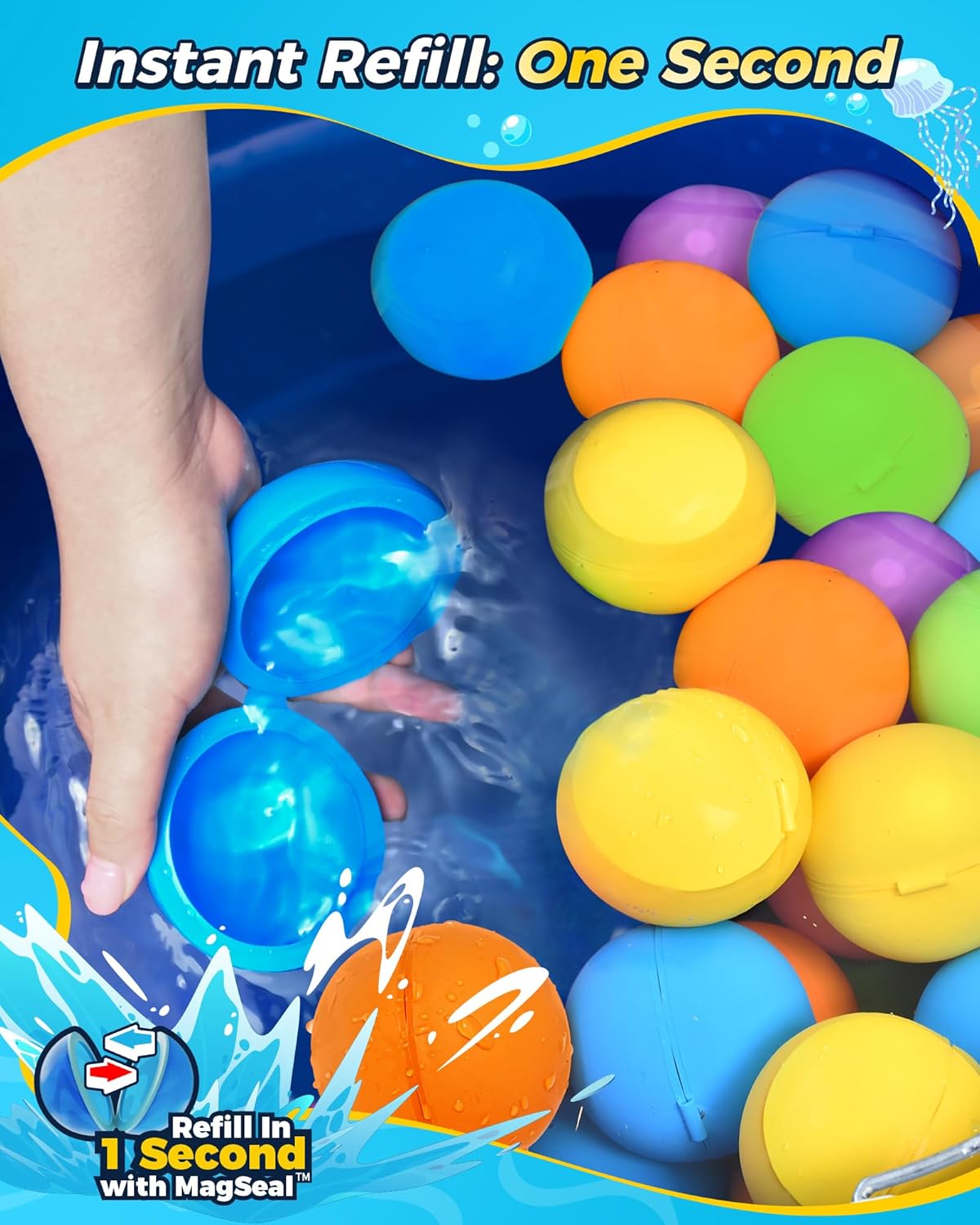 Thumbnail 2 de Reusable Water Balloons 12PCS - 1000+ Uses